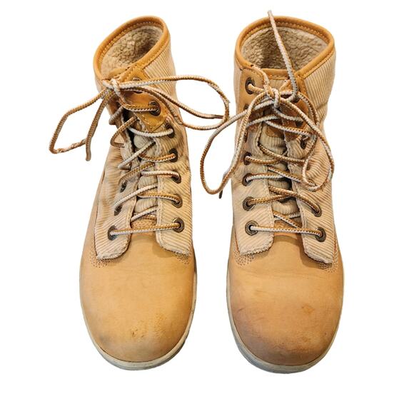 Skechers Y2K Boots Womens Sz 8 Wheat Tan Tough Roll Ankle Boot Lined - Picture 4 of 12